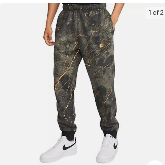 Nike gold marble sweatpants SMALL - Picture 1 of 2